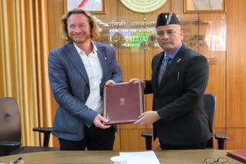 MoU between  ICFRE, Dehradun  & Alliance of Bioversity International and CIAT, Italy, signed by Dr Jagmohan Sharma, DG, ICFRE & Dr Christopher Kettle, Principal Scientist & Programme Leader on 22.11.2023
